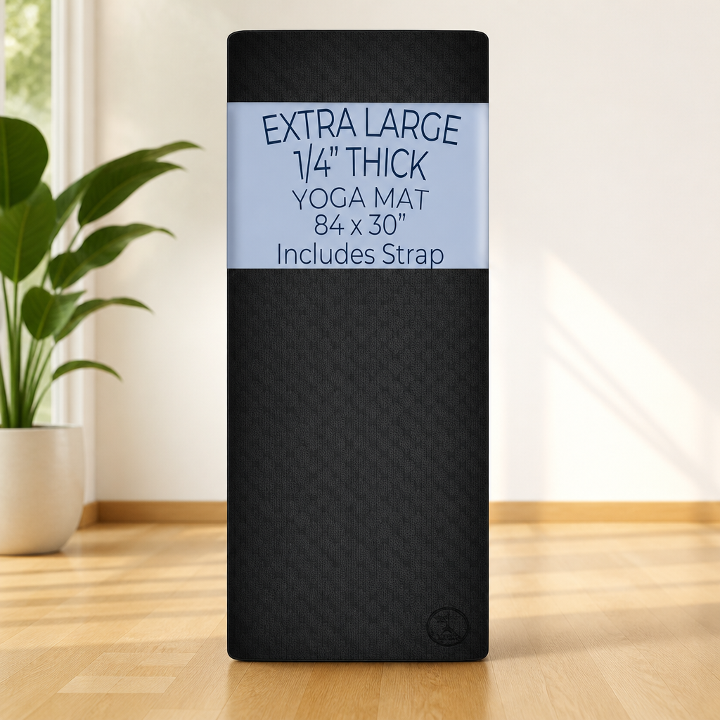 Tatago Extra Thick Yoga Mat Wide & XL-Our 10mm Extra Large Yoga Mat Thick Extra Wide And Long For Total Joint Cushioning. A Large Exercise Mat Thick And Perfect For Home Workout Pilates Or Studio.