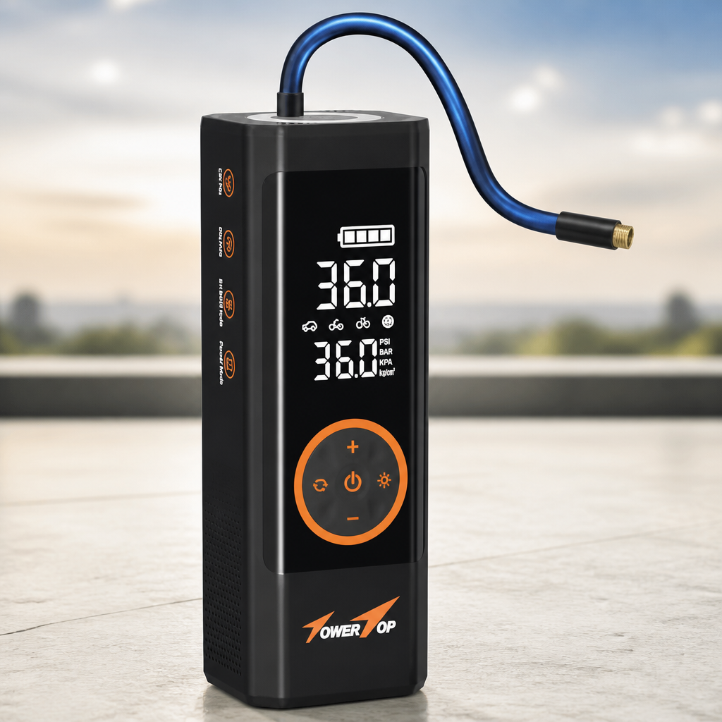 TowerTop Tire Inflator Portable Air Compressor: 2.5X Faster Inflation 150PSI Cordless Tire Inflator with 7800mAh Rechargeable Battery Air Pump for Car Bike Motorcycle Ball Pickup and Truck (Black)